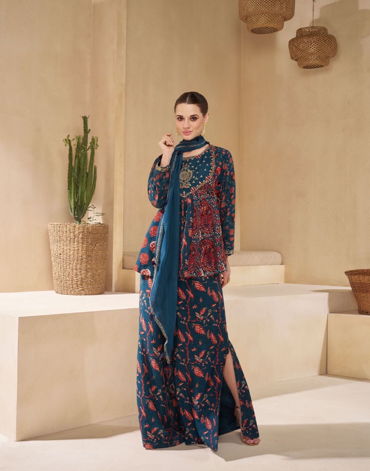 PURE MULSLIN / REAL CHINON SILK / PURE CREP SILK Set