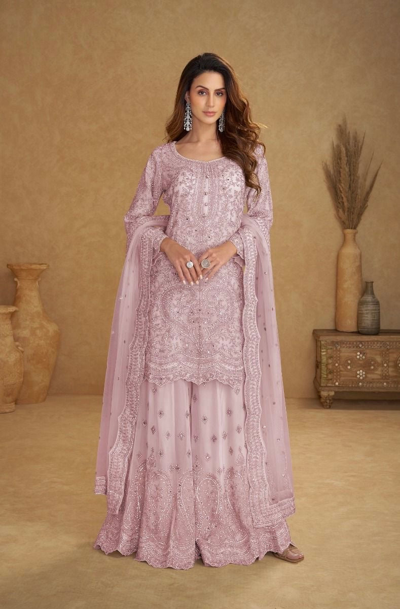 Soft Bloom Elegant Plazo Set