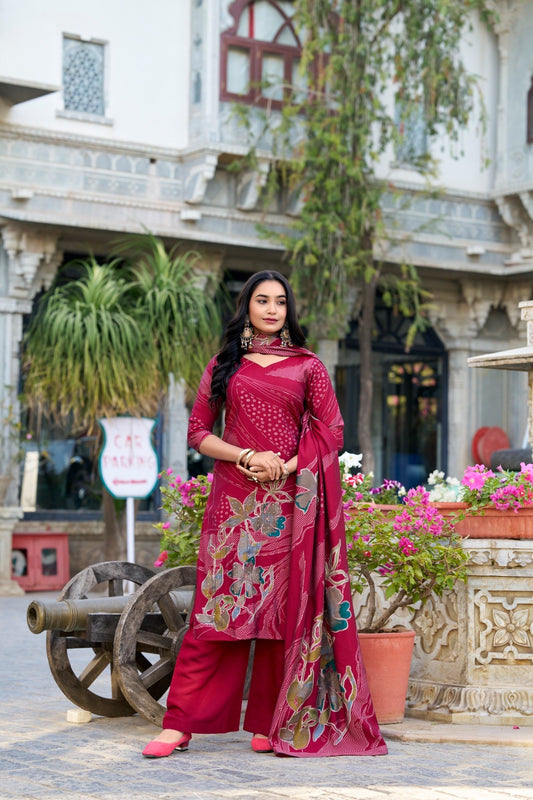 Beads meet blooms in this stunning salwar suit