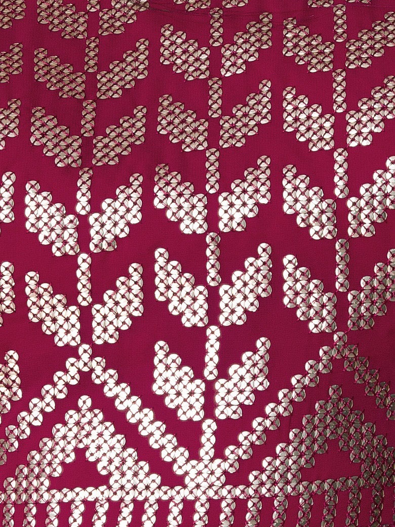 Ruby Geometric Glam Lehenga