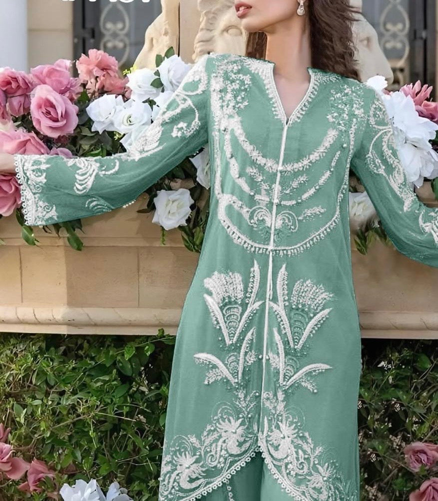 New Handwork Collection Kurti With Pant & Dupatta