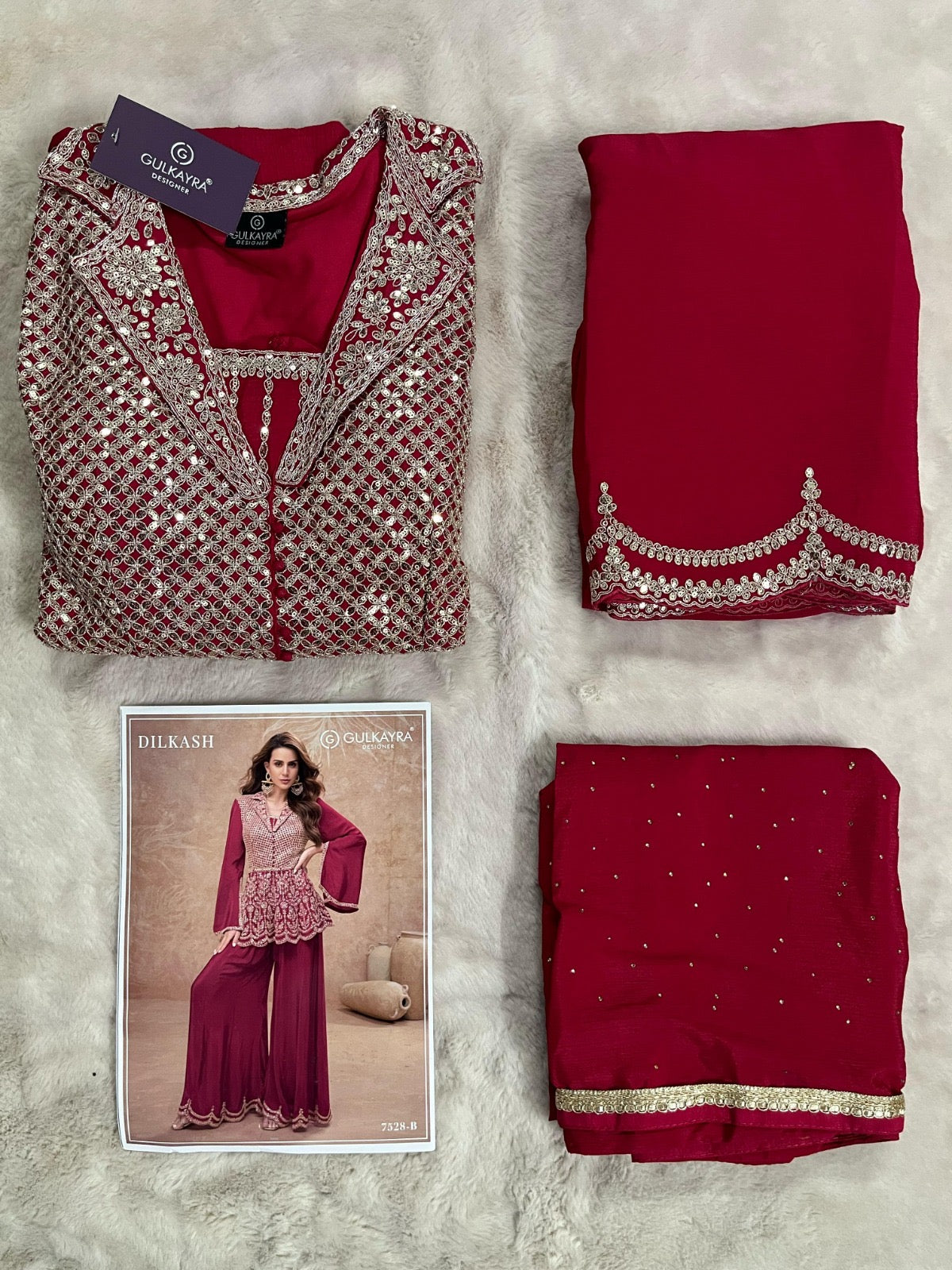 Fusion Collar-Neck Peplum & Palazzo Set