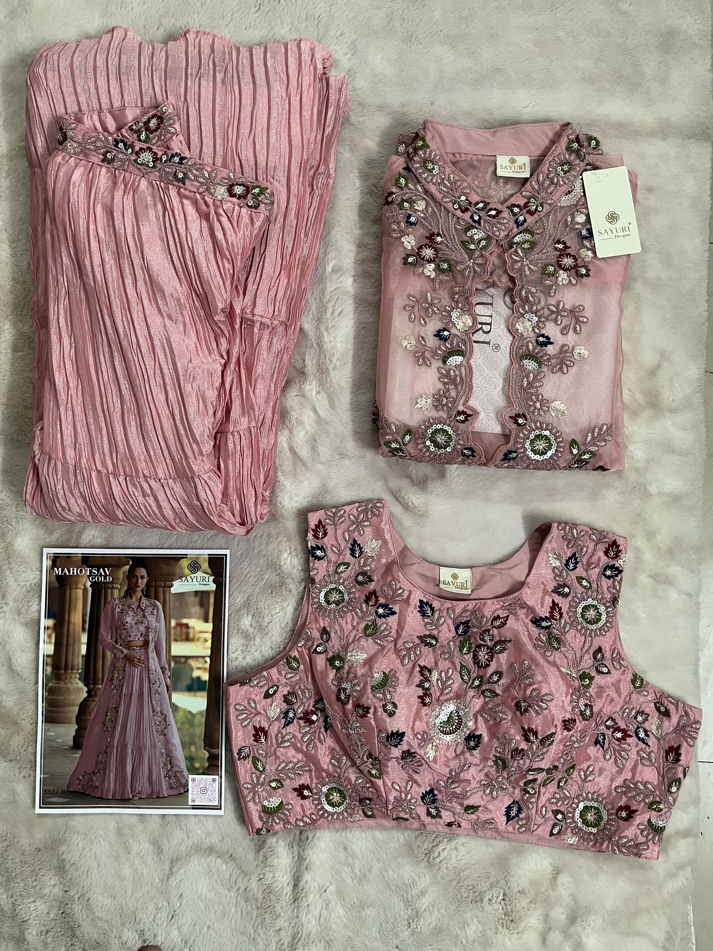 The Mauve Garden Indowestern Set