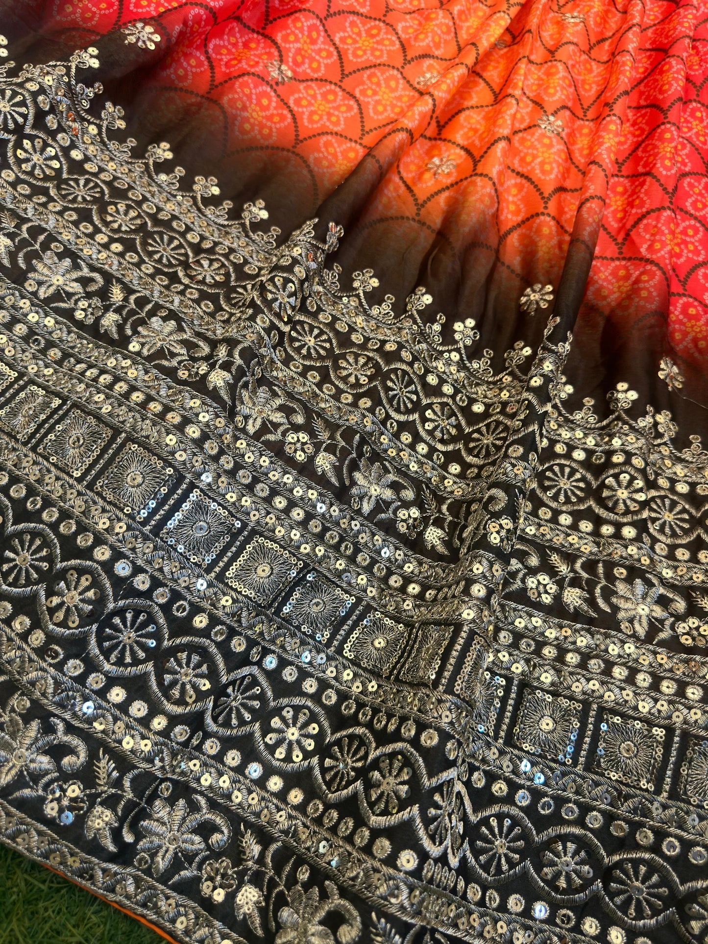 Sunshine printed embroidered lehenga Choli