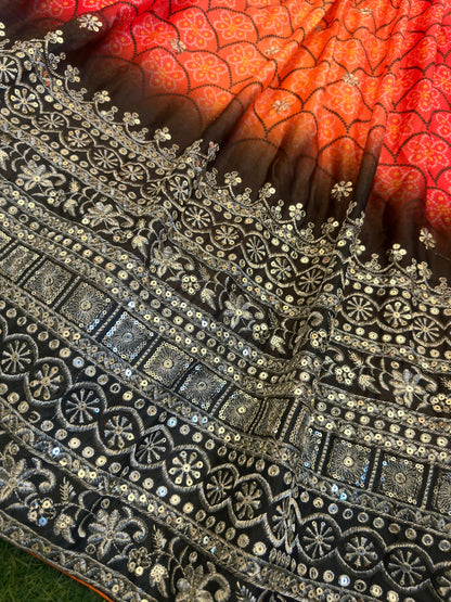 Sunshine printed embroidered lehenga Choli