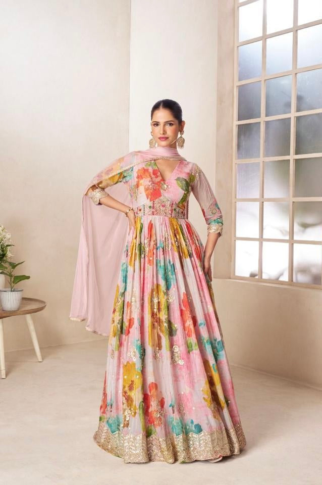 Symphony of florals Gown Set