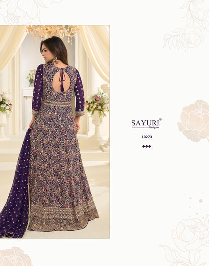 Regal tradition with modern sophistication Anarkali cut gown