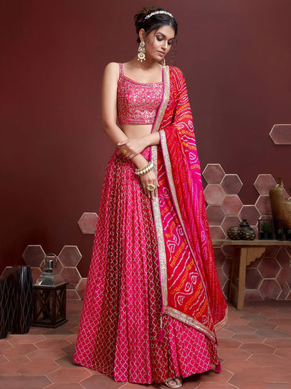 Designer Embroidery & Mirror Work Lehenga Choli | 10 Colours