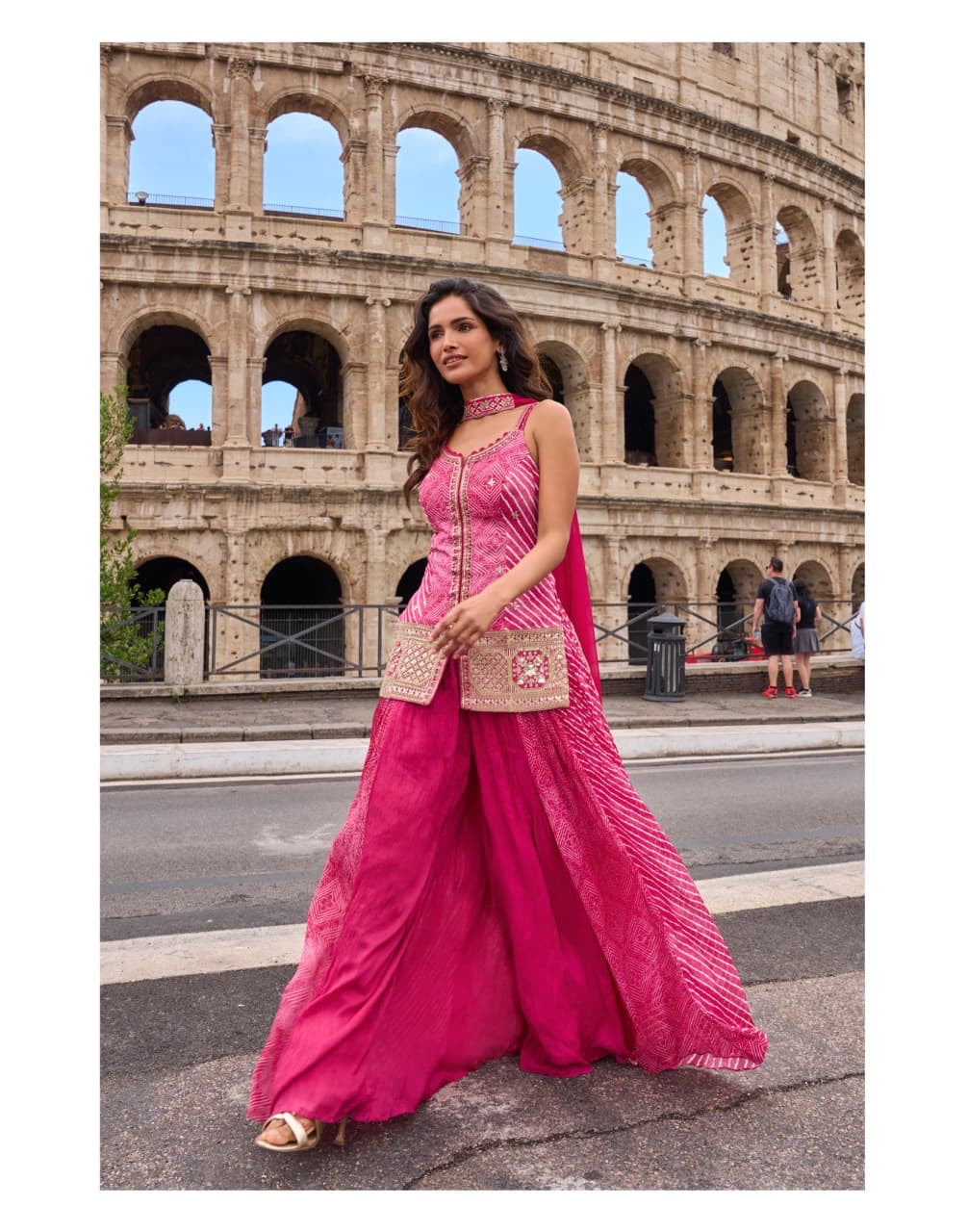 Global Ethnic Charm Sharara Set