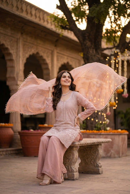 HEAVY LOOK BEADS WORK WITH SHARARA