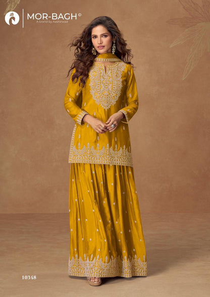 Designer Chinon Silk Top with Dupatta