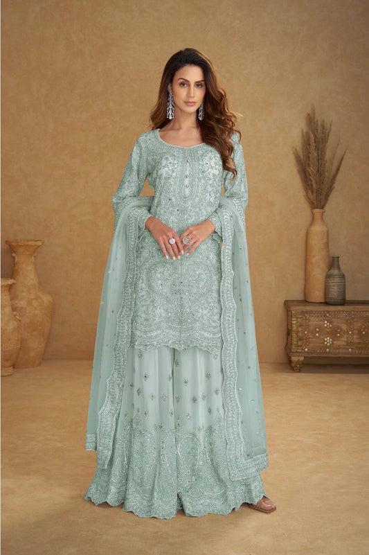 Soft Bloom Elegant Plazo Set