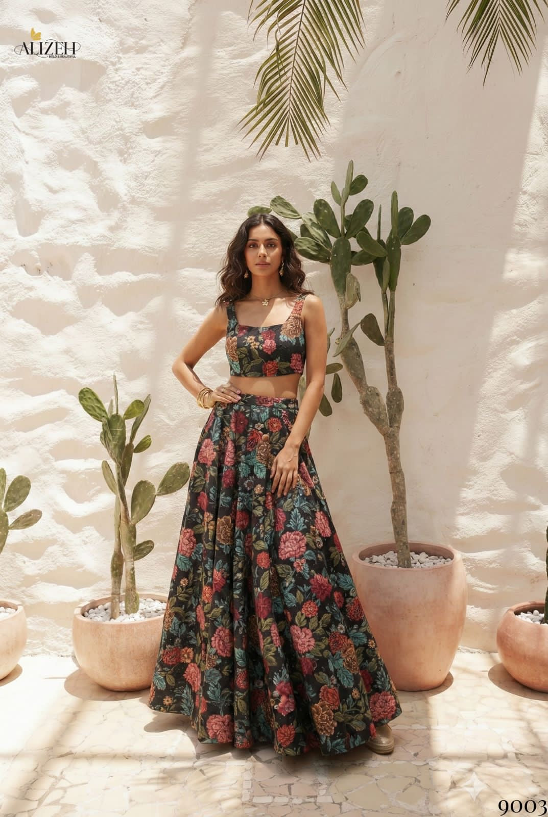 Single Beautiful Printed Readymade Lehenga With Handwork On Blouse