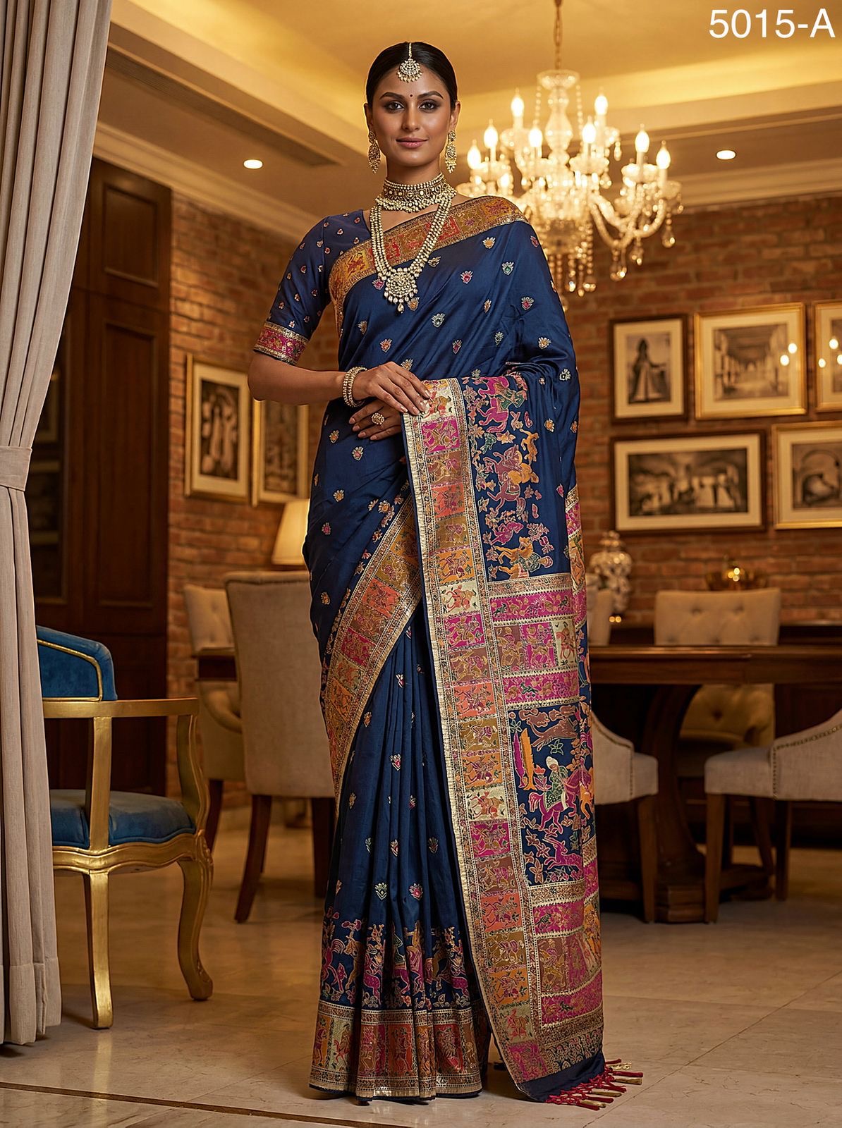 Inspired by traditional artistry made from High Grade Pashmina Silk Saree