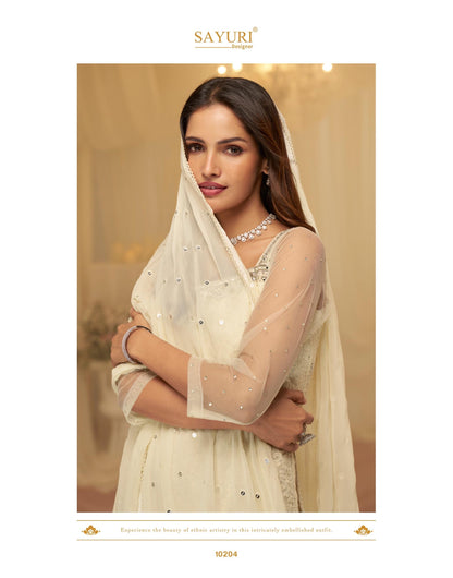 Delicate CHIKANKARI EMBROIDERED TOP WITH EMBROIDERED SHARARA AND DUPATTA