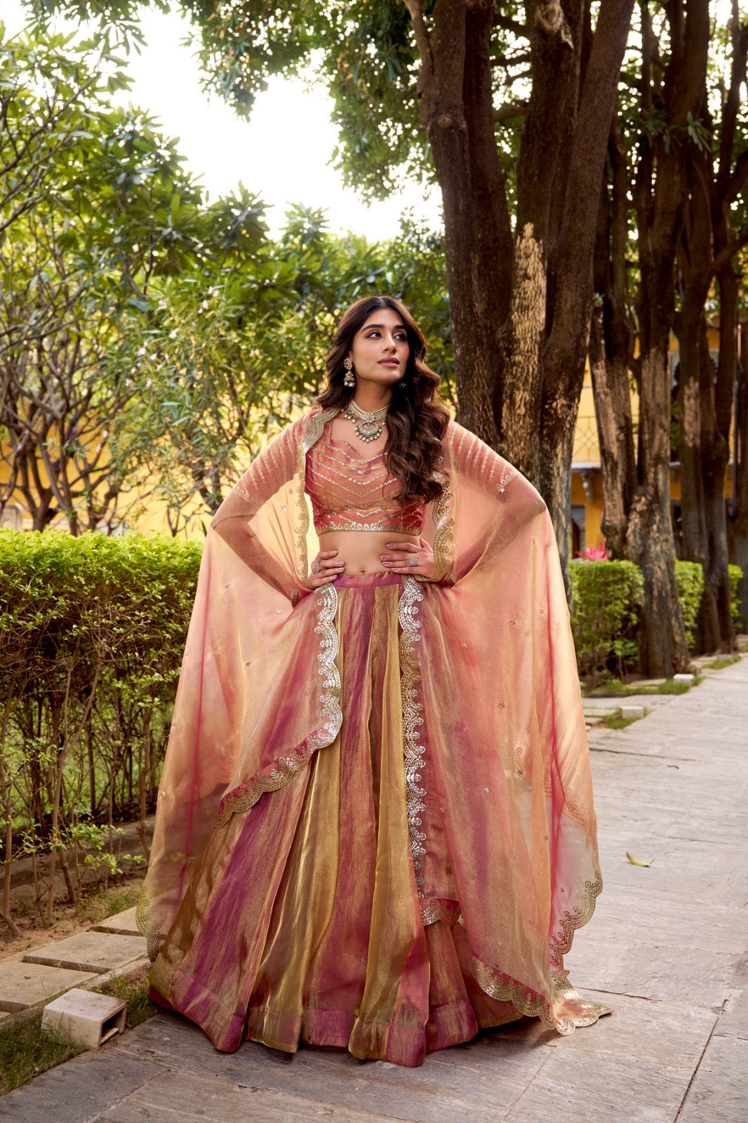 Golden Elegance Lehenga Choli