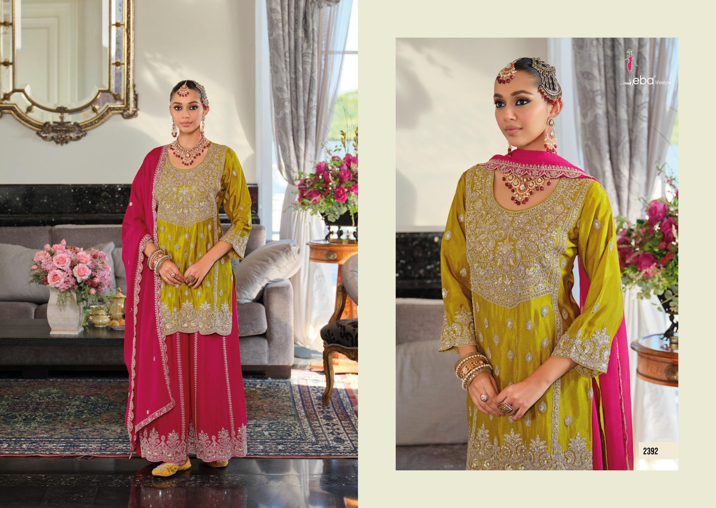 Elegant aesthetic and traditional palazo set
