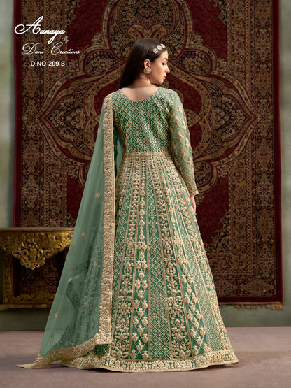 Regal Elegance Anarkali Gown with Dupatta