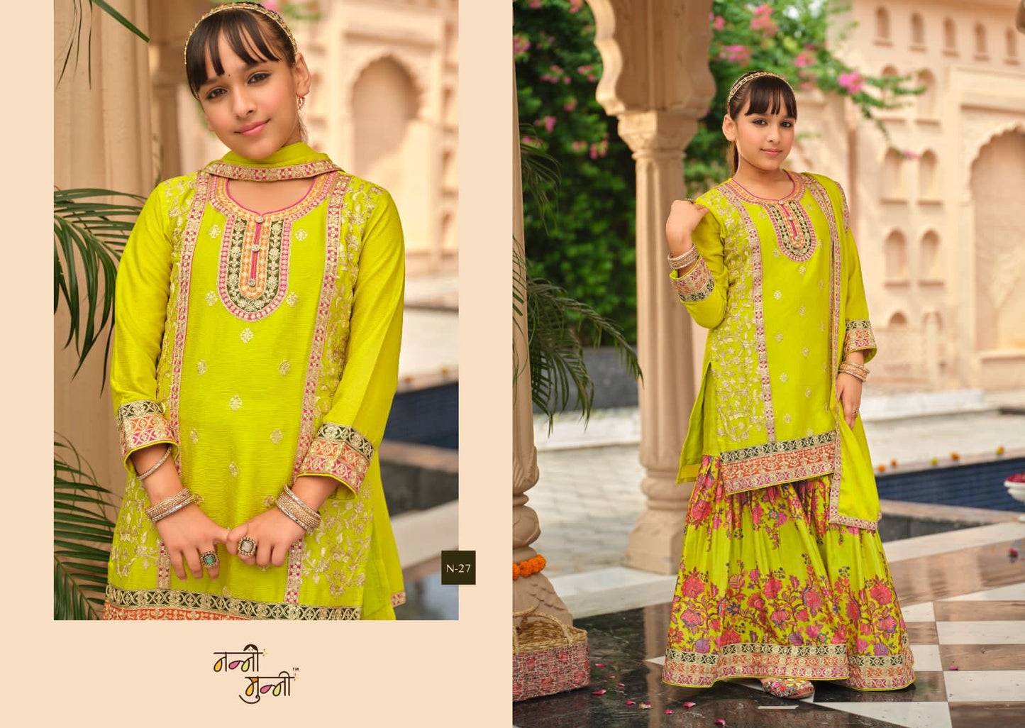 Nanni Munni "Little Queens" Girls Festive Sharara Collection