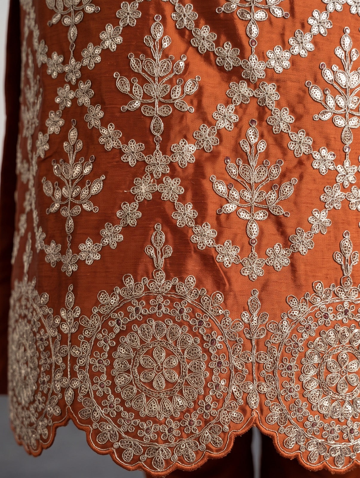 Festive Heavily Embroidered Kurti Sharara Set