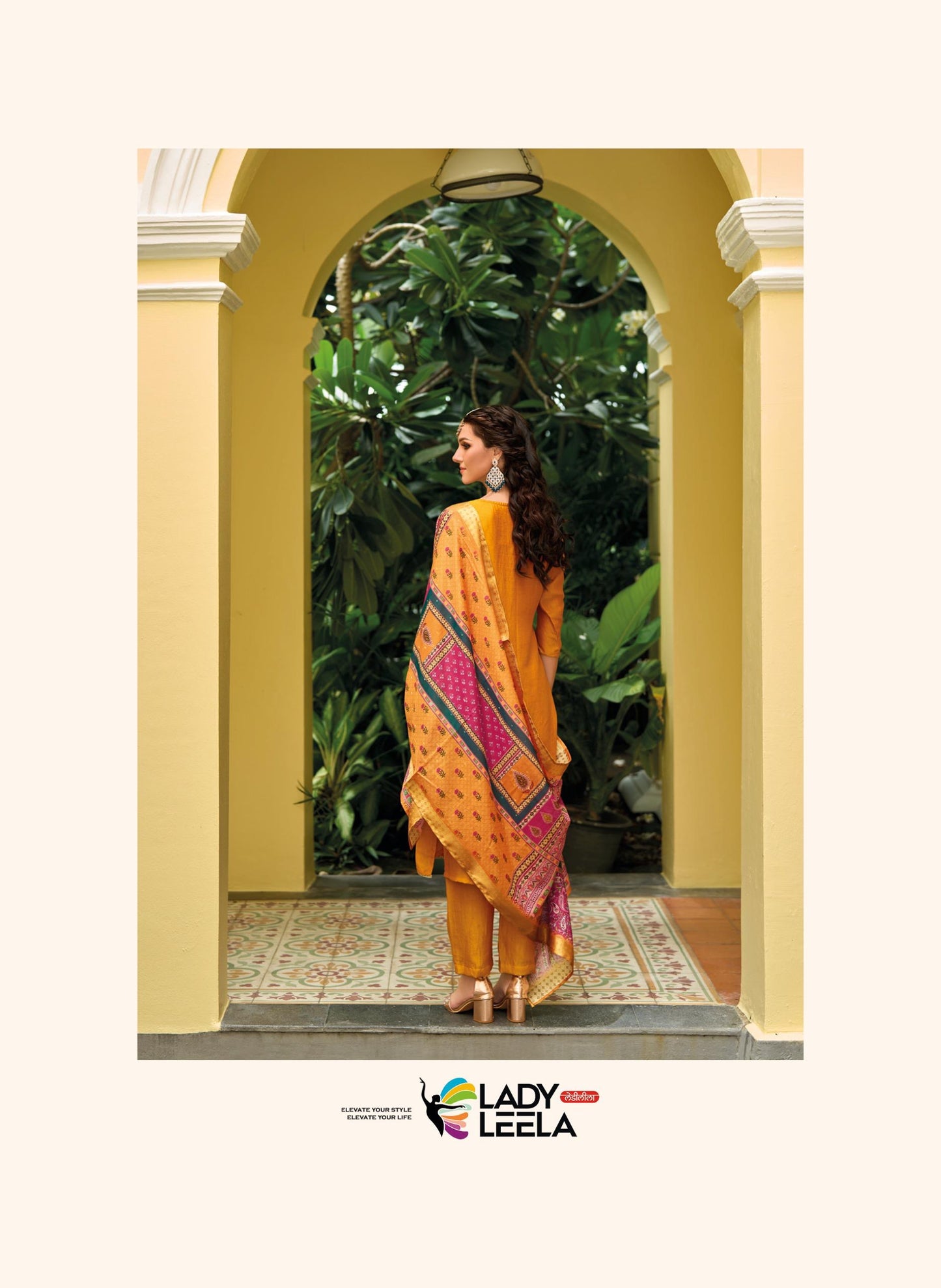 Designer Print with Heavy Handwork