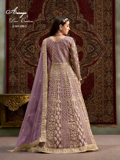 Regal Elegance Anarkali Gown with Dupatta