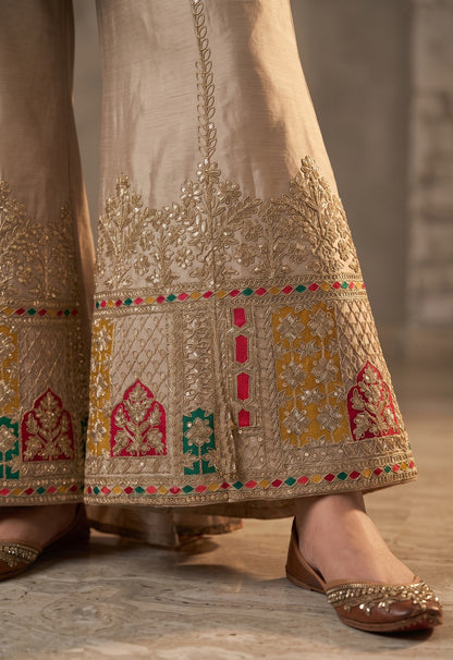 Pure Elegance Embroidered Kurta and Sharara Set with Dupatta