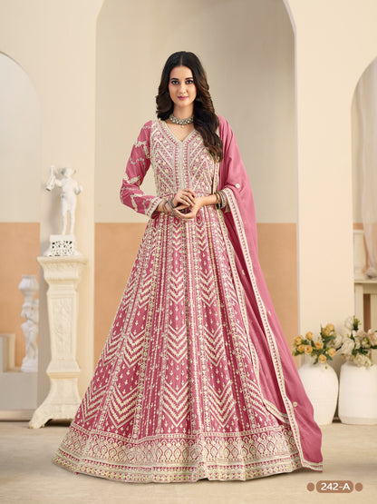Ethereal Floor Length Embroidered Anarkali Gown