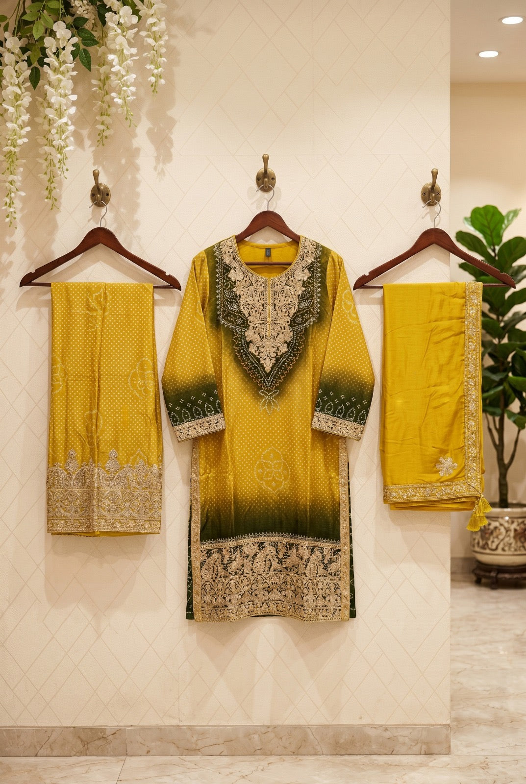 Mor-Bagh Luxury Bandhani Print Festive Suit