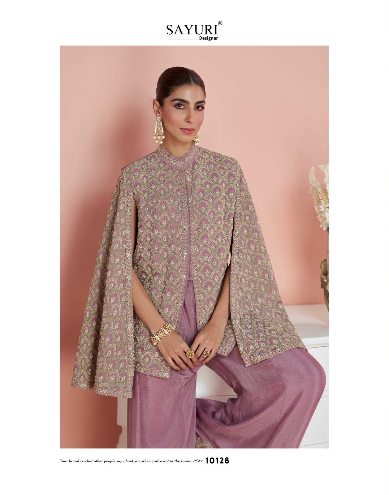 Dramatic flowing volume with intricate designs