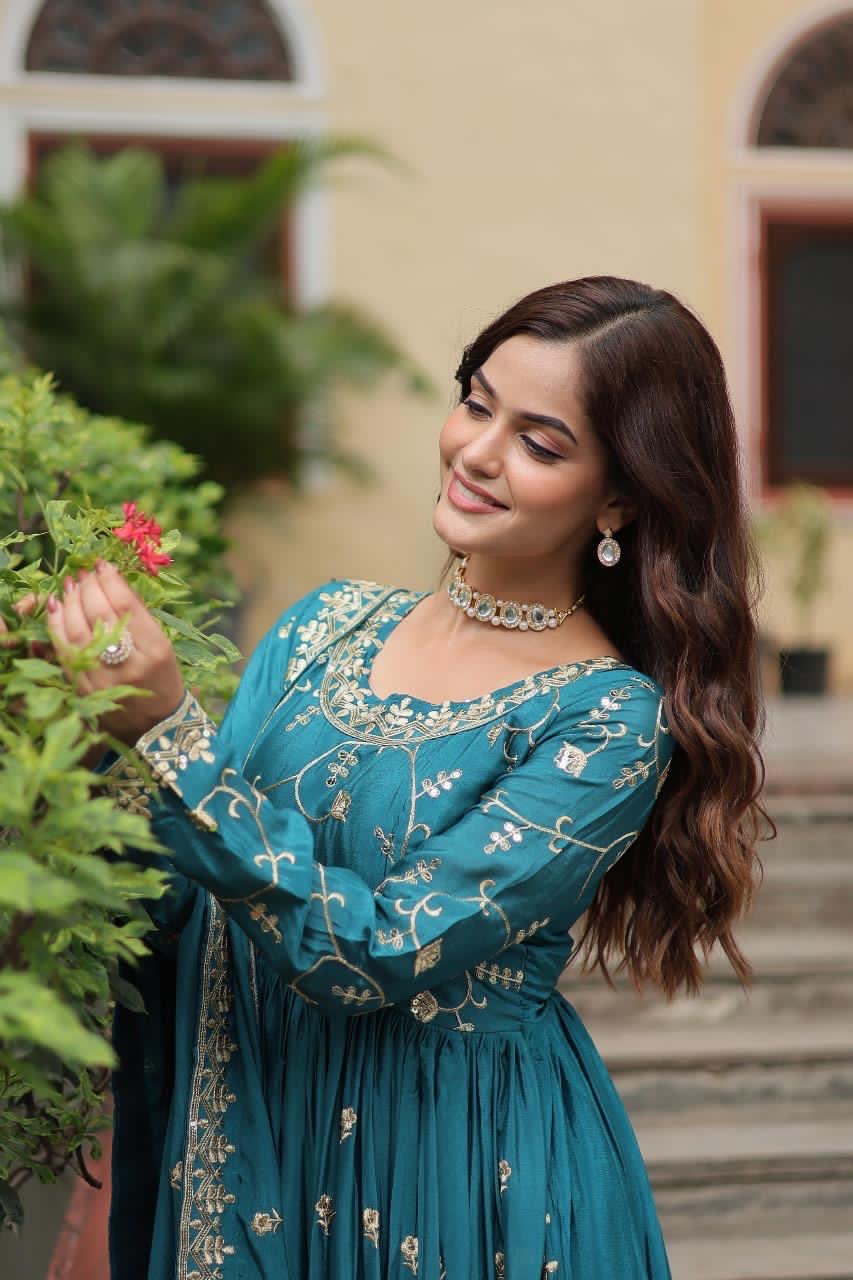 DESIGNER READYMADE TOP-SHARARA-DUPATTA Festival Wear
