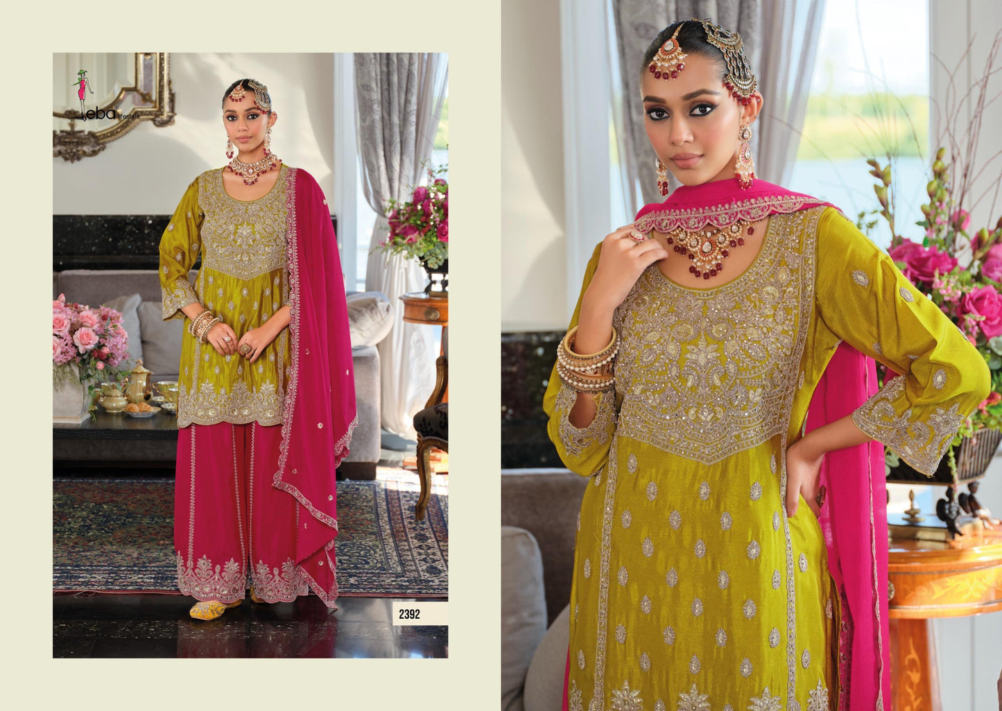 Elegant aesthetic and traditional palazo set