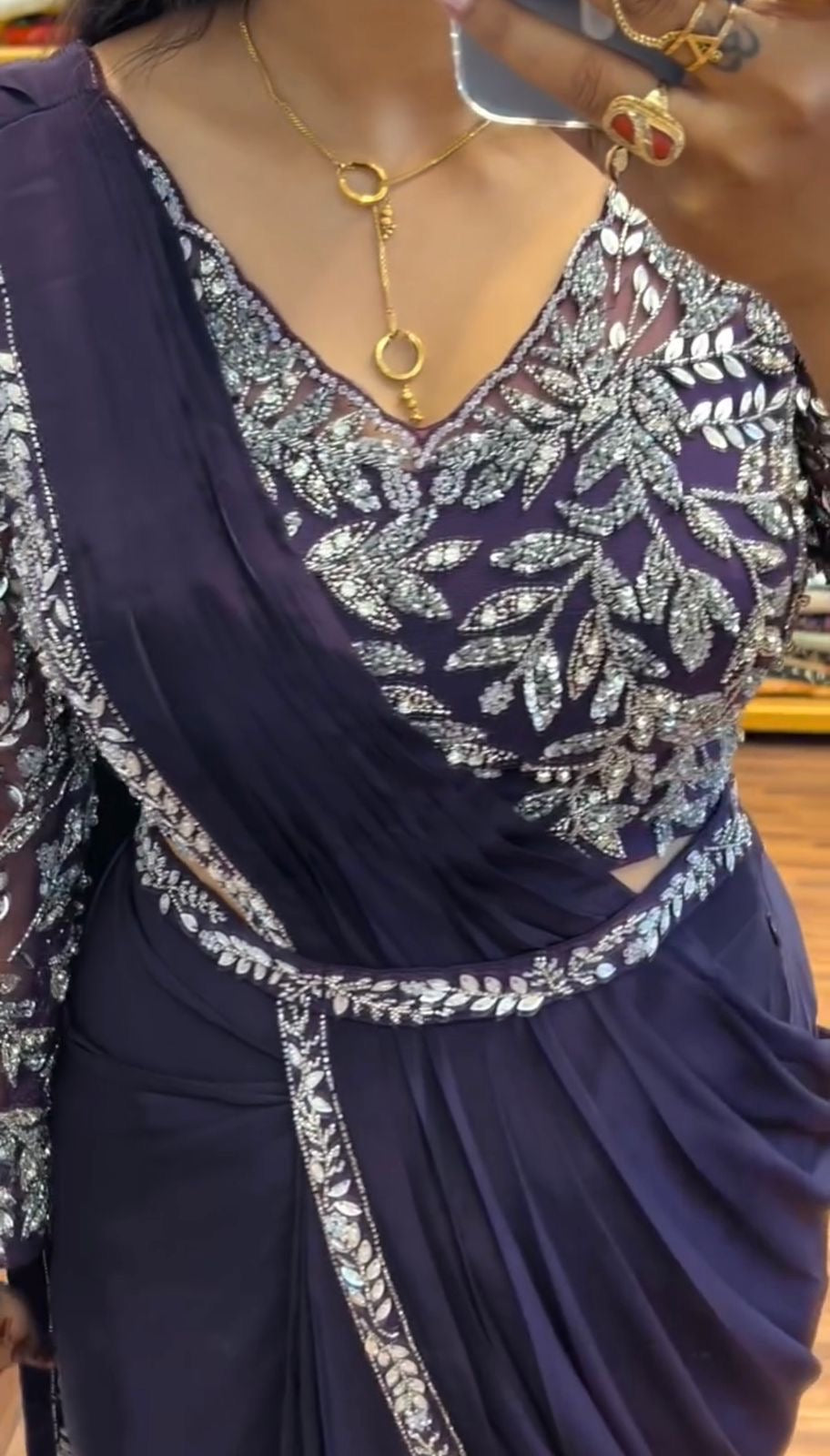 NEW SUPERHIT TRENDING READY TO WEAR SAREE WITH FULLY EMBROIDERED STYLIST BLOUSE ON  RANGOLI FABRIC