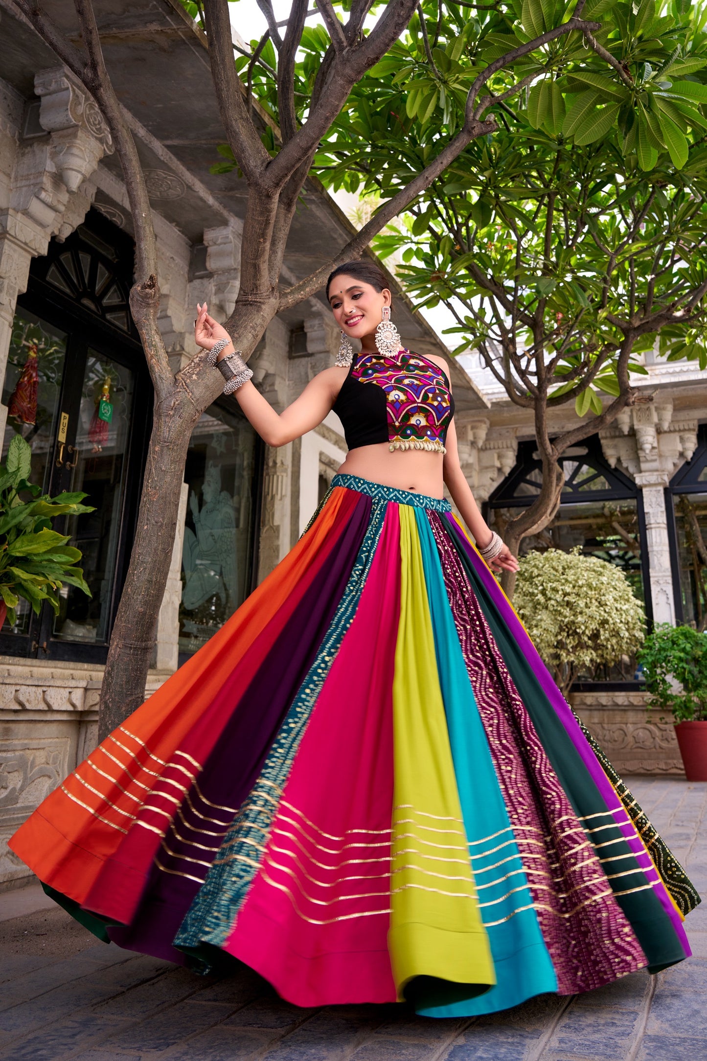Rainbow Rasiya Navratri Lehenga Choli