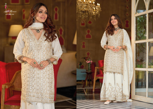 Intricate Zari Embroidered Georgette Suit