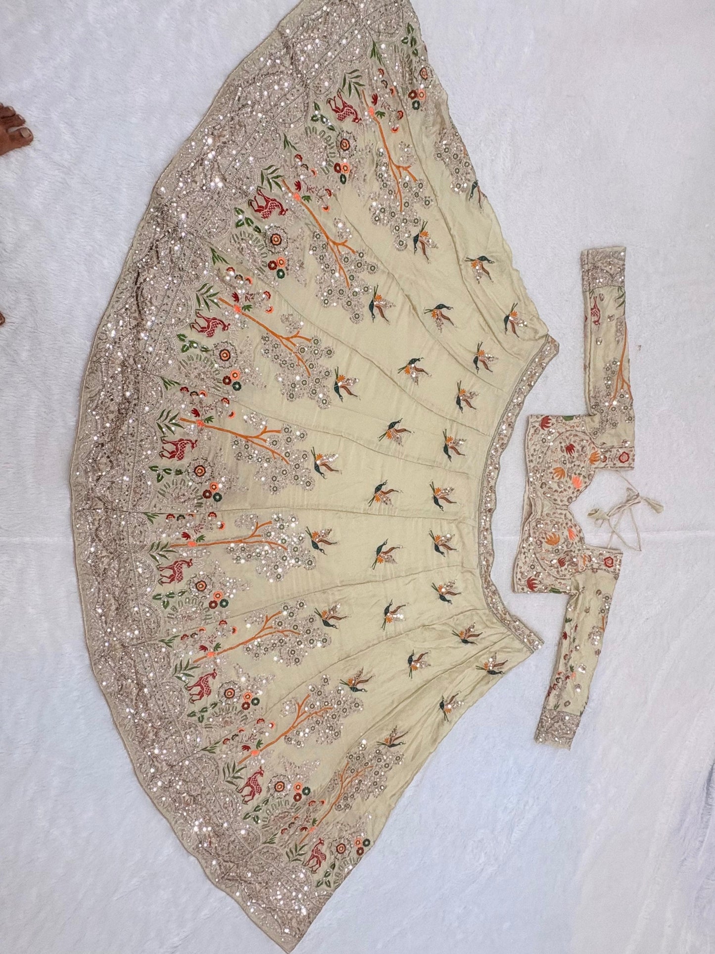 Premium Rangoli Silk Lehenga Choli with Embroidery & Dupatta