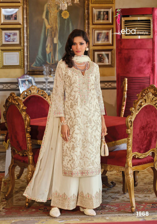 Shimmering gold embroidery intricate Plazo Kurti set