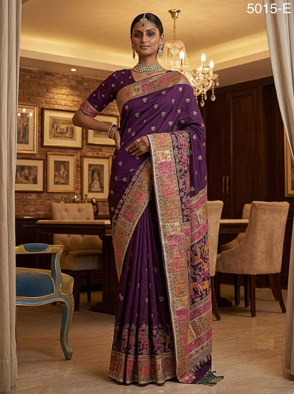 Inspired by traditional artistry made from High Grade Pashmina Silk Saree
