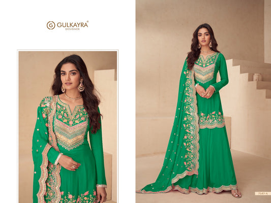 Embroidered Plazo Kurta Set with Floral Motif Border