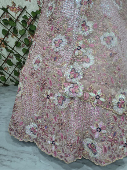 Blush Rose Sequin Lehenga