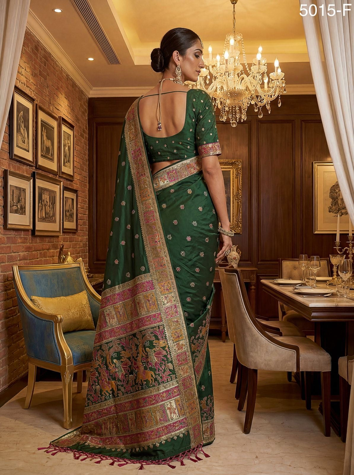 Inspired by traditional artistry made from High Grade Pashmina Silk Saree