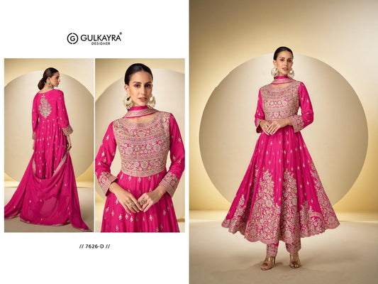 Gorgeous Heavy Embroidery Chinon Anarkali