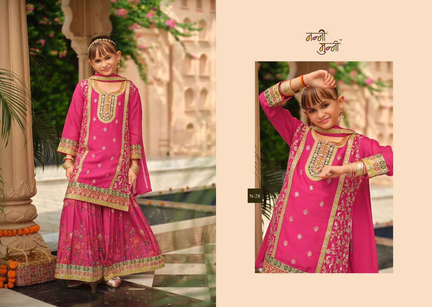 Nanni Munni "Little Queens" Girls Festive Sharara Collection