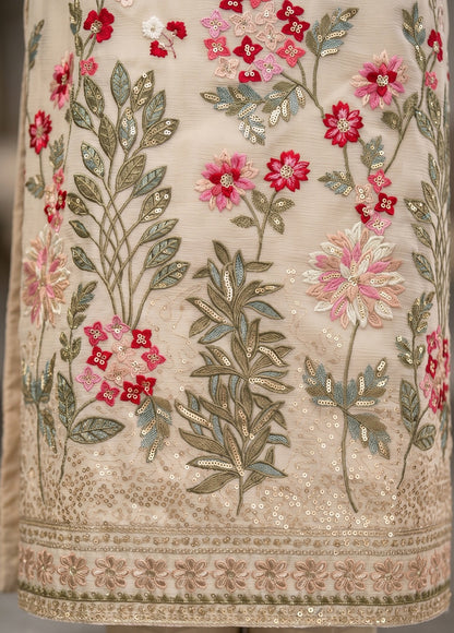 Meadow Bloom Premium Chinon Embroidered Suit Set with Dupatta