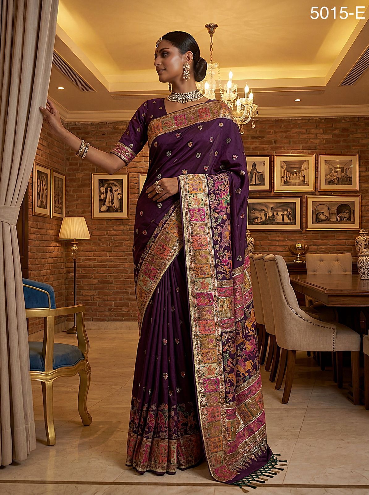 Inspired by traditional artistry made from High Grade Pashmina Silk Saree