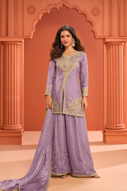 Modern Sharara with front slit Kurti