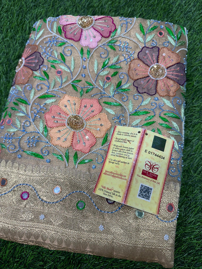 Beautiful soft tissue silk saree