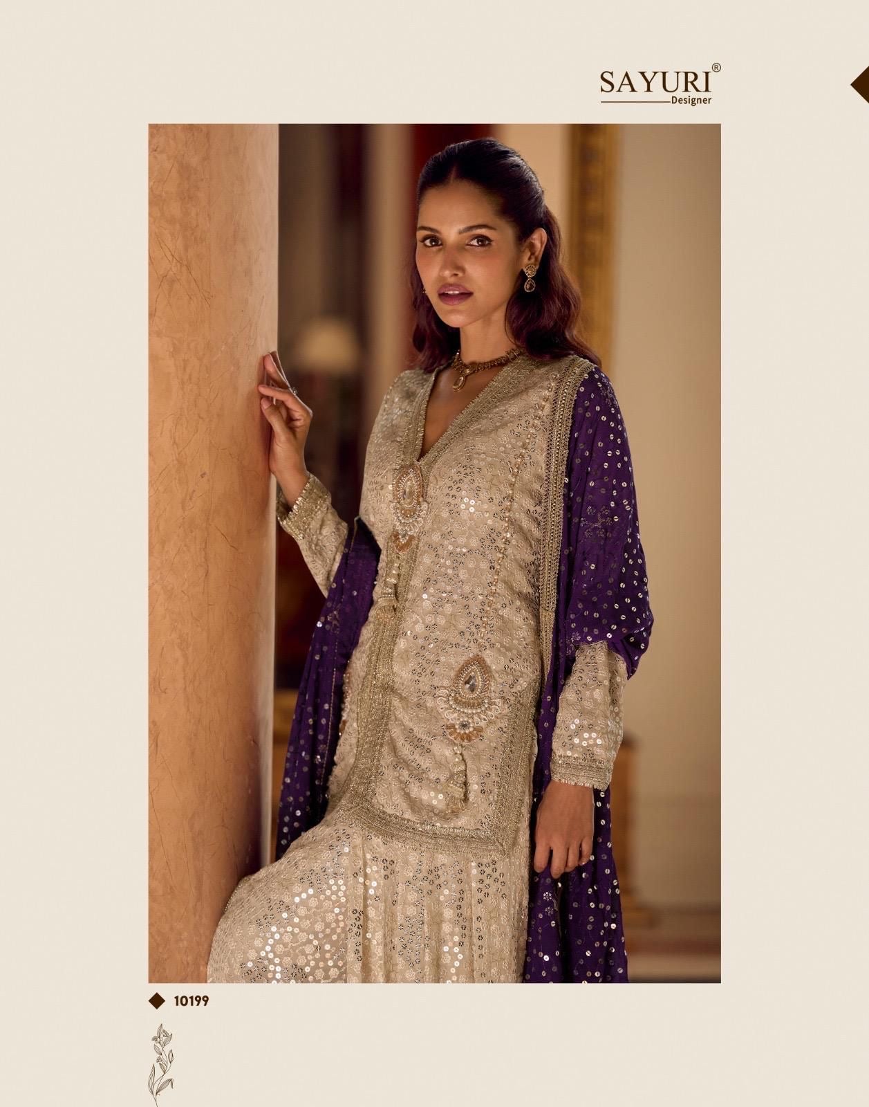 Dhoti style draped pants with Peplum Kurta