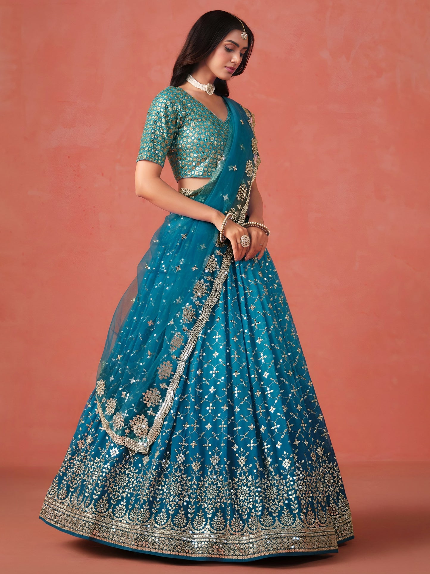 Gorgeous Georgette Ombré Lehenga for special occasions