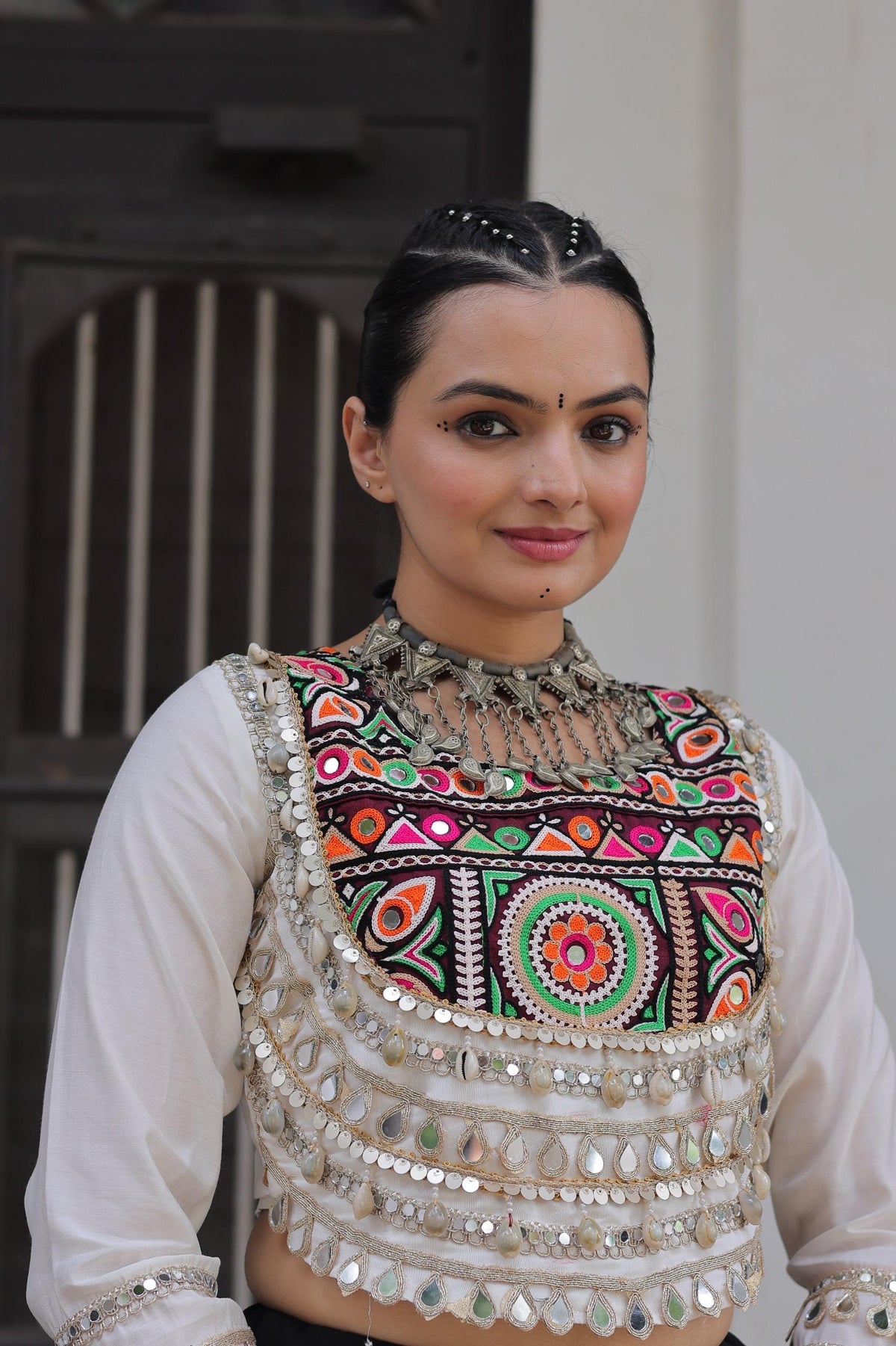 Multi-Color Patchwork Chaniya Choli with Gotta Patti & Bandhani Prints